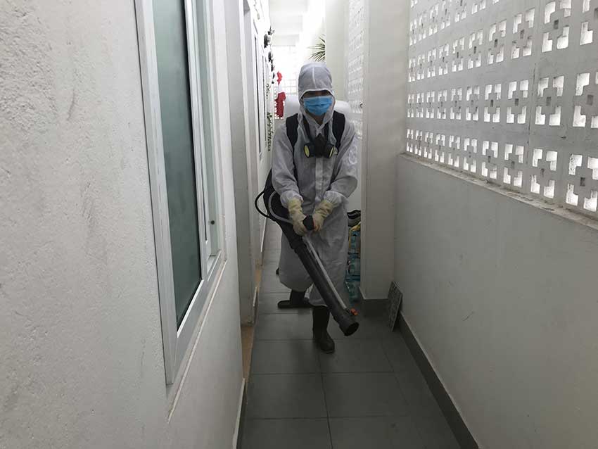 Phun xịt khử trùng diệt khuẩn tại Đà Nẵng cho chung cư