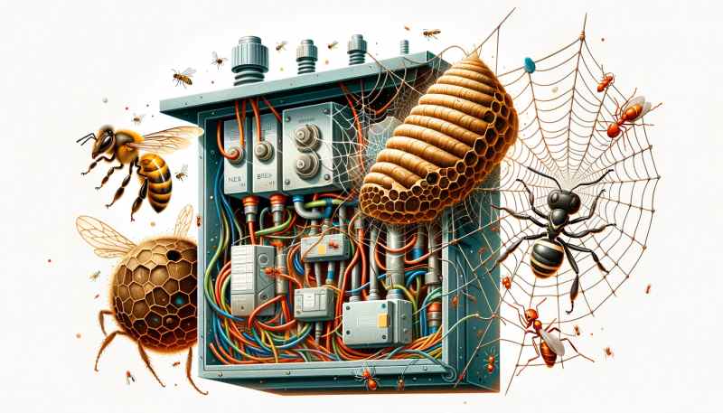 phòng chống côn trùng ong, kiến, nhện làm tổ trong các thiết bị điện